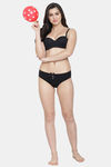 PrettyCat Wired Medium Coverage Push-Up Bra - Black — thumbnail 7