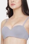 PrettyCat Wired Medium Coverage Push-Up Bra - Grey — thumbnail 5