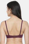 PrettyCat Wired Medium Coverage Push-Up Bra - Maroon — thumbnail 2