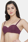 PrettyCat Wired Medium Coverage Push-Up Bra - Maroon — thumbnail 3