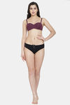 PrettyCat Wired Medium Coverage Push-Up Bra - Maroon — thumbnail 6