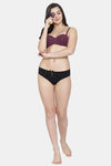 PrettyCat Wired Medium Coverage Push-Up Bra - Maroon — thumbnail 7