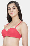 PrettyCat Wired Medium Coverage Push-Up Bra - Red — thumbnail 3