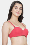 PrettyCat Wired Medium Coverage Push-Up Bra - Red — thumbnail 4
