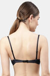 PrettyCat Plunge Wired Demi Coverage Push-Up Bra - Blue — thumbnail 2