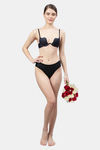 PrettyCat Plunge Wired Demi Coverage Push-Up Bra - Blue — thumbnail 5