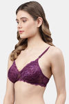 PrettyCat Non-Wired Medium Coverage T-Shirt Bra - Purple — thumbnail 3