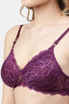 PrettyCat Non-Wired Medium Coverage T-Shirt Bra - Purple — thumbnail 4
