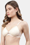 PrettyCat Non-Wired Medium Coverage T-Shirt Bra - Skin White — thumbnail 3