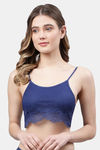 PrettyCat Padded Non-Wired Medium Coverage Bralette - Blue — thumbnail 1