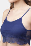 PrettyCat Padded Non-Wired Medium Coverage Bralette - Blue — thumbnail 4