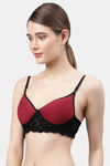 PrettyCat Non-Wired Medium Coverage T-Shirt Bra - Maroon — thumbnail 3