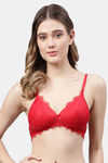 PrettyCat Non-Wired Medium Coverage T-Shirt Bra - Red — thumbnail 1