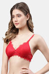 PrettyCat Non-Wired Medium Coverage T-Shirt Bra - Red — thumbnail 3