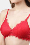 PrettyCat Non-Wired Medium Coverage T-Shirt Bra - Red — thumbnail 4