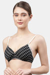 PrettyCat Non-Wired Medium Coverage T-Shirt Bra - Black — thumbnail 3