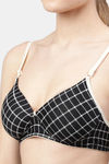 PrettyCat Non-Wired Medium Coverage T-Shirt Bra - Black — thumbnail 4