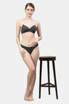 PrettyCat Non-Wired Medium Coverage T-Shirt Bra - Black — thumbnail 5