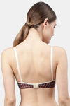 PrettyCat Non-Wired Medium Coverage T-Shirt Bra - Brown — thumbnail 2