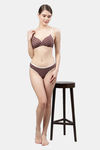 PrettyCat Non-Wired Medium Coverage T-Shirt Bra - Brown — thumbnail 5