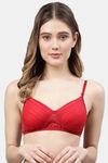 PrettyCat Non-Wired Medium Coverage T-Shirt Bra - Red — thumbnail 1