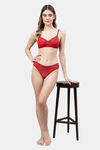 PrettyCat Non-Wired Medium Coverage T-Shirt Bra - Red — thumbnail 5