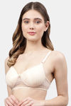 PrettyCat Non-Wired Medium Coverage T-Shirt Bra - Skin White — thumbnail 3