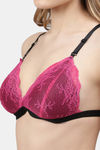 PrettyCat Non-Wired Medium Coverage T-Shirt Bra - Pink — thumbnail 4