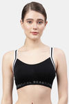 PrettyCat Non-Wired Full Coverage Super Support Bra - Black — thumbnail 1
