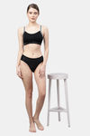 PrettyCat Non-Wired Full Coverage Super Support Bra - Black — thumbnail 5