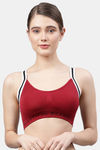 PrettyCat Non-Wired Full Coverage Super Support Bra - Maroon — thumbnail 1