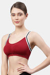 PrettyCat Non-Wired Full Coverage Super Support Bra - Maroon — thumbnail 3