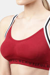 PrettyCat Non-Wired Full Coverage Super Support Bra - Maroon — thumbnail 4