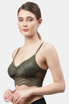 PrettyCat Padded Non-Wired Full Coverage Bralette - Green — thumbnail 3