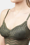 PrettyCat Padded Non-Wired Full Coverage Bralette - Green — thumbnail 4