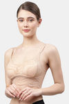 PrettyCat Padded Non-Wired Full Coverage Bralette - Skin White — thumbnail 3