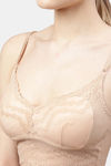 PrettyCat Padded Non-Wired Full Coverage Bralette - Skin White — thumbnail 4