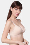 PrettyCat Padded Medium Coverage Push-Up Bra - Beige — thumbnail 4