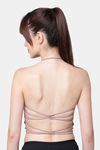 PrettyCat Padded Non-Wired Medium Coverage Halter Bra - Mauve — thumbnail 2