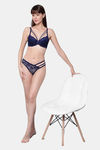PrettyCat Padded Medium Coverage Lace Bra Bra - Blue — thumbnail 5