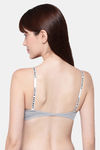 PrettyCat Padded Non-Wired Medium Coverage Bra - Grey — thumbnail 2