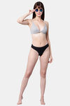 PrettyCat Padded Non-Wired Medium Coverage Bra - Grey — thumbnail 5