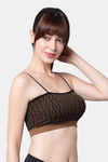 PrettyCat Padded Medium Coverage Bralette - Brown — thumbnail 3