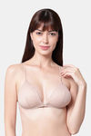 PrettyCat Padded Non-Wired Medium Coverage Pretty Back Bra - Beige — thumbnail 1