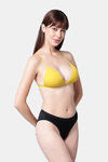 PrettyCat Padded Non-Wired Medium Coverage Pretty Back Bra - Yellow — thumbnail 4