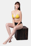 PrettyCat Padded Non-Wired Medium Coverage Pretty Back Bra - Yellow — thumbnail 5
