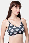PrettyCat Padded Non-Wired Medium Coverage Bralette - Black — thumbnail 3