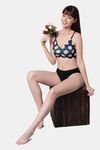 PrettyCat Padded Non-Wired Medium Coverage Bralette - Black — thumbnail 5