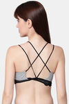 PrettyCat Padded Non-Wired Medium Coverage Bralette - Grey — thumbnail 2