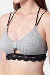 PrettyCat Padded Non-Wired Medium Coverage Bralette - Grey — thumbnail 6
